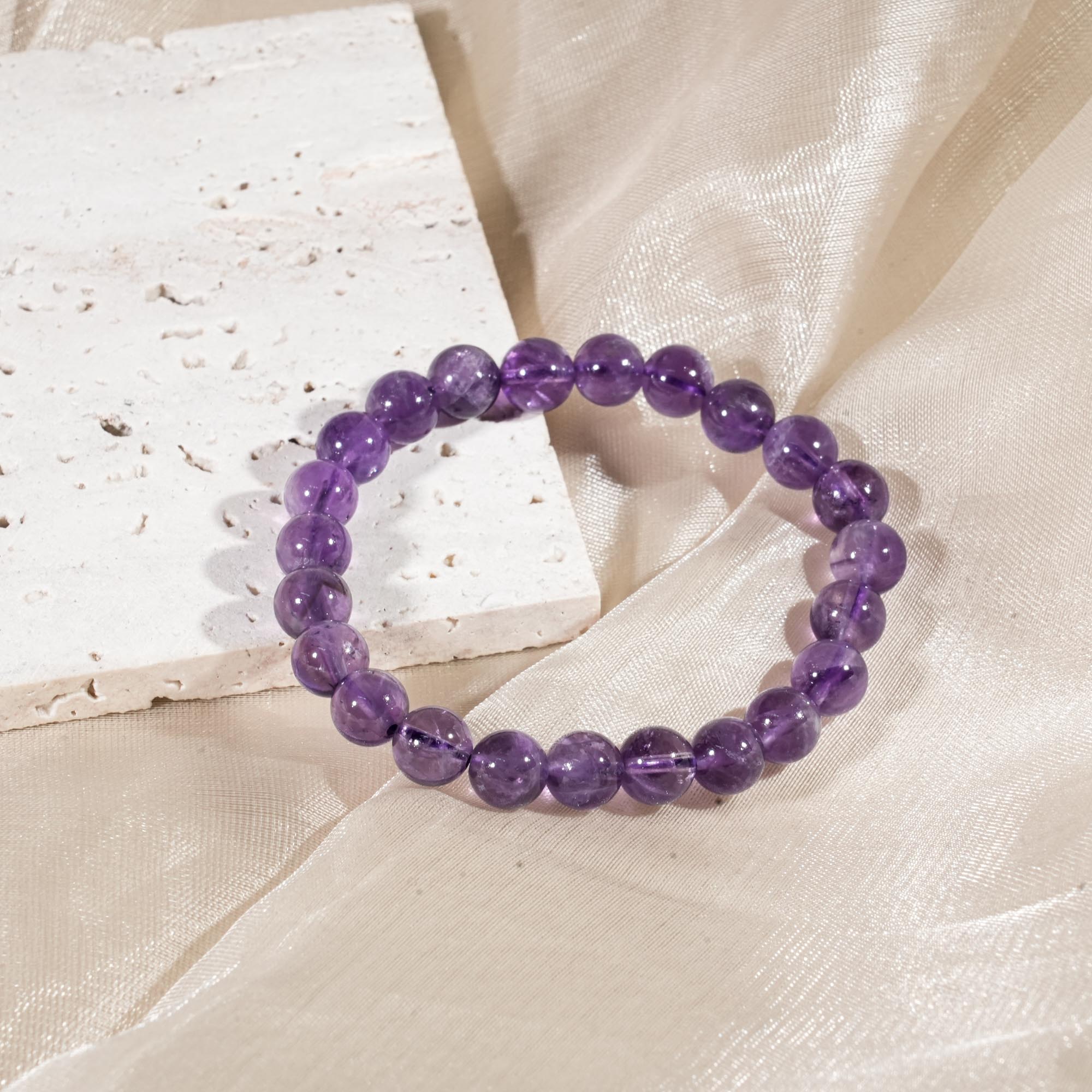 Amethyst Gemstone Bracelet-helmsman crystal-healing energy crystal