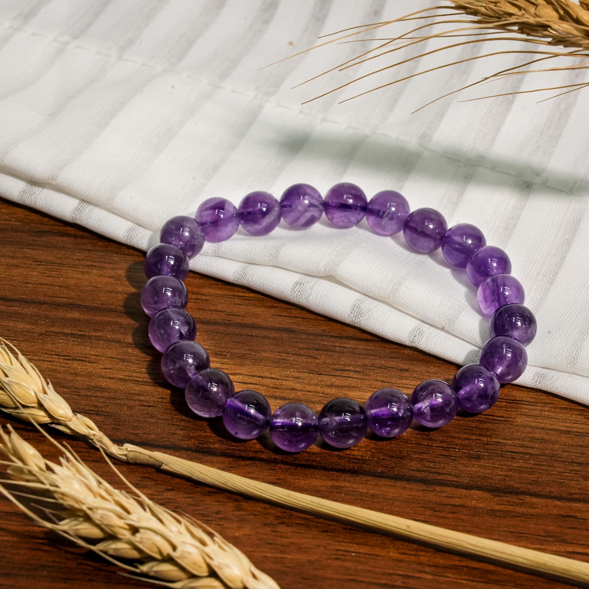 Amethyst Gemstone Bracelet-helmsman crystal-healing energy crystal