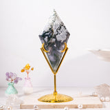 Moss Agate Diamond Ornament