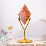 Pink Agate Diamond Ornament