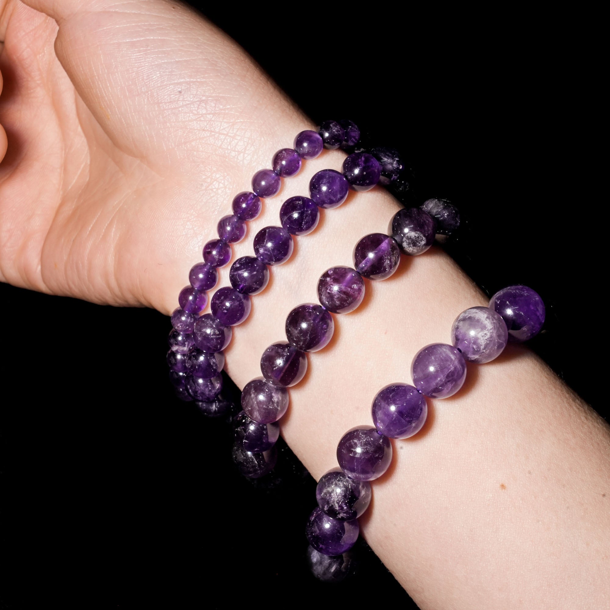 Amethyst Gemstone Bracelet-helmsman crystal-healing energy crystal