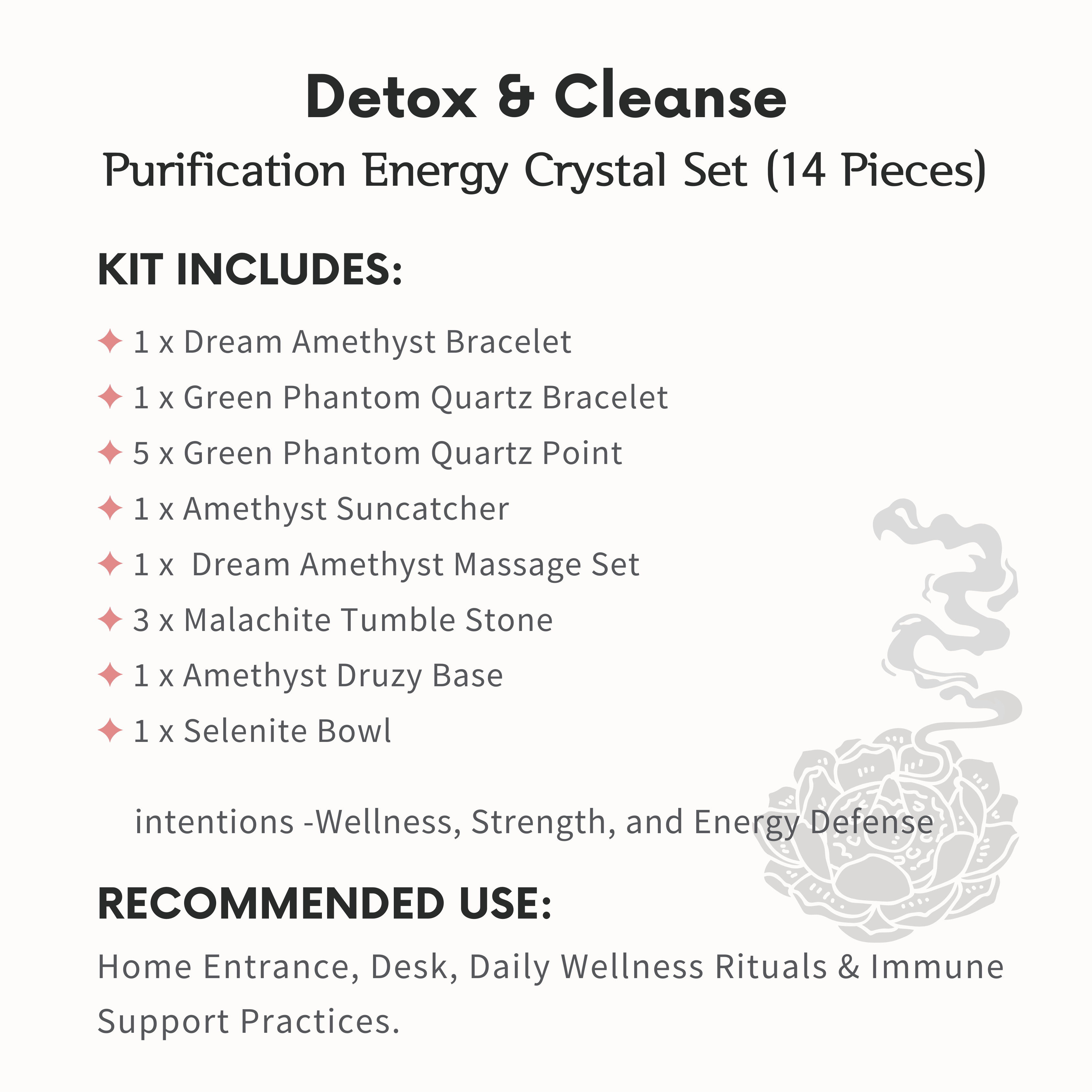 Detox & Cleanse Crystal Ritual Set-Helmsman Crystal