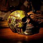 Dragon Blood Stone Skull-Helmsman Crystal
