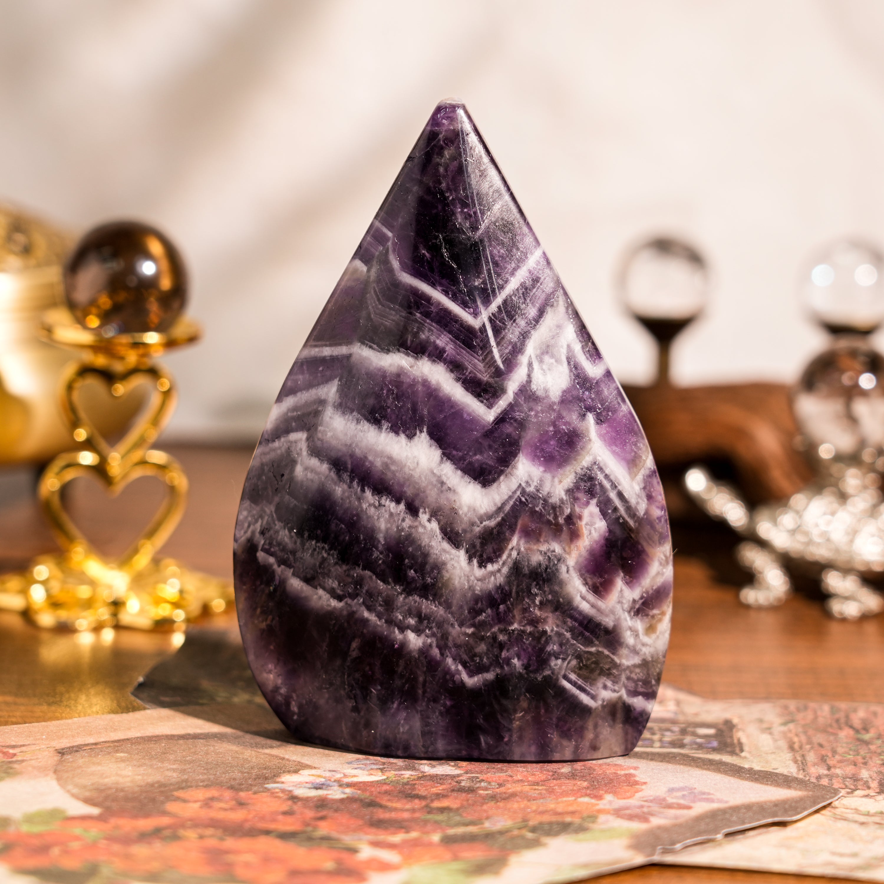 Dream Amethyst Flame Freeform-Helmsman Crystal