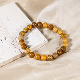 Elephant Skin Jasper Bracelet-Helmsman Crystal