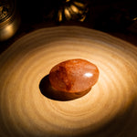 Fire Quartz Palm Stone-Helmsman Crystal
