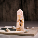 Flower Agate Tower-Helmsman Crystal