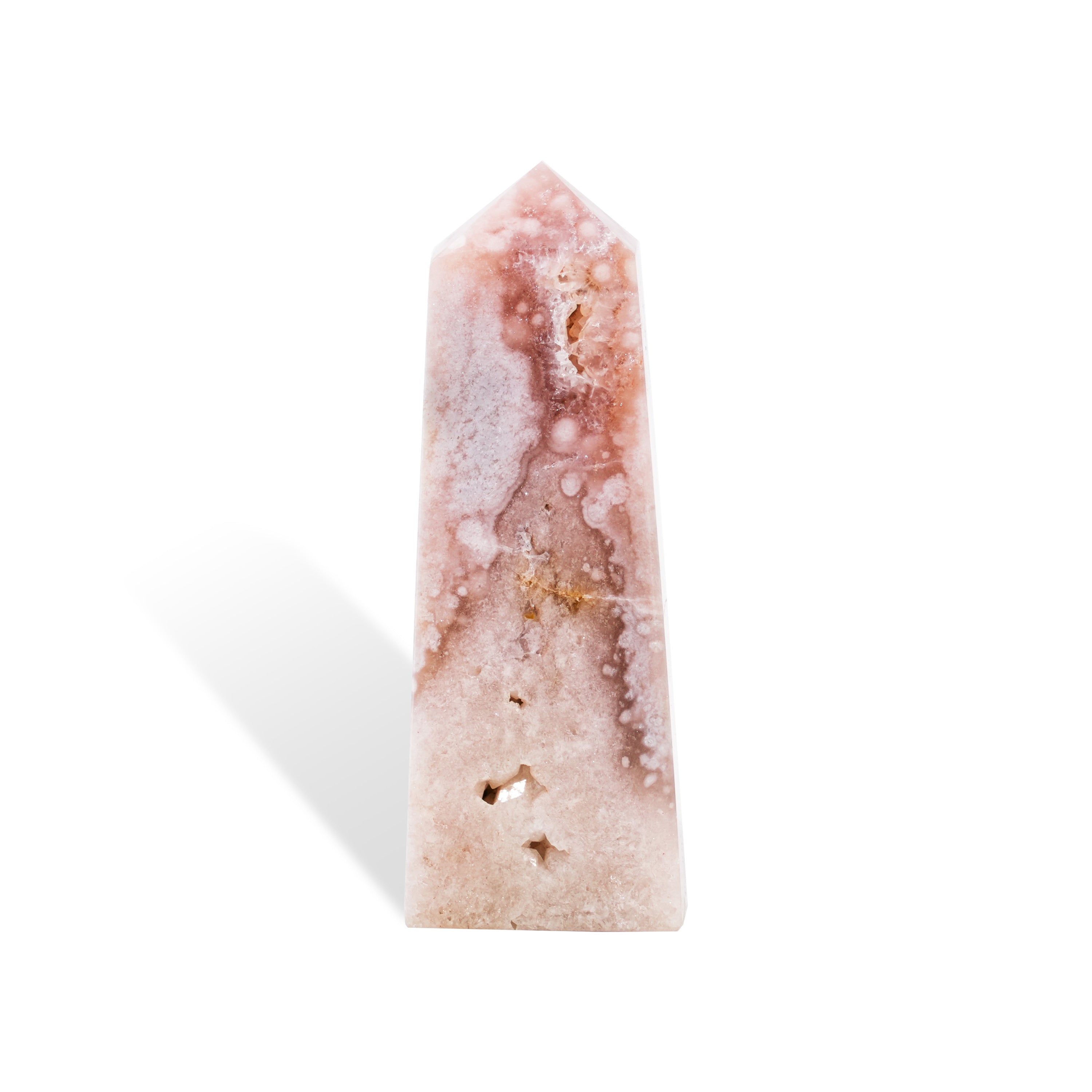 Flower Agate Tower-Helmsman Crystal