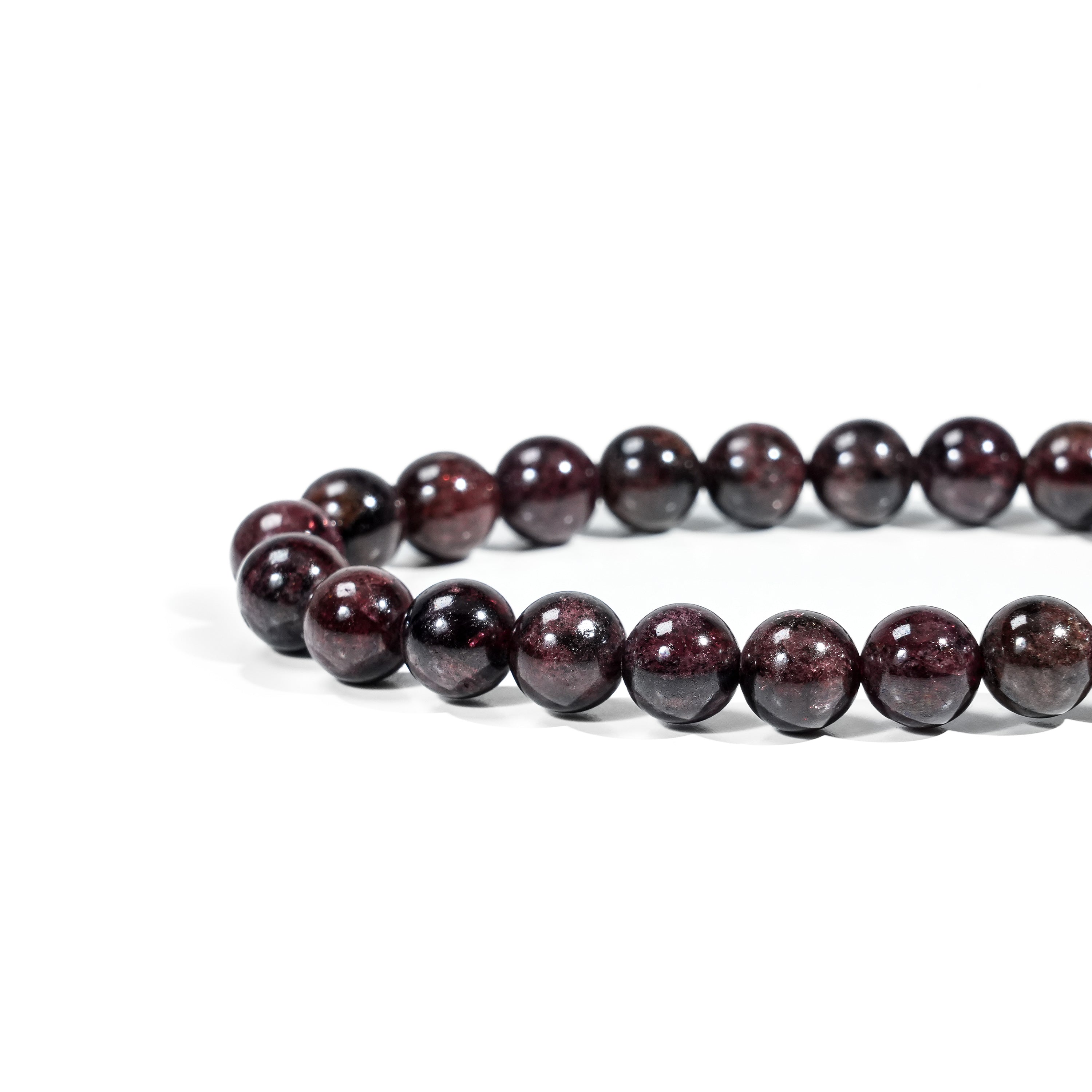 Garnet Beaded Bracelet-Helmsman Crystal