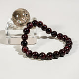 Garnet Beaded Bracelet-Helmsman Crystal