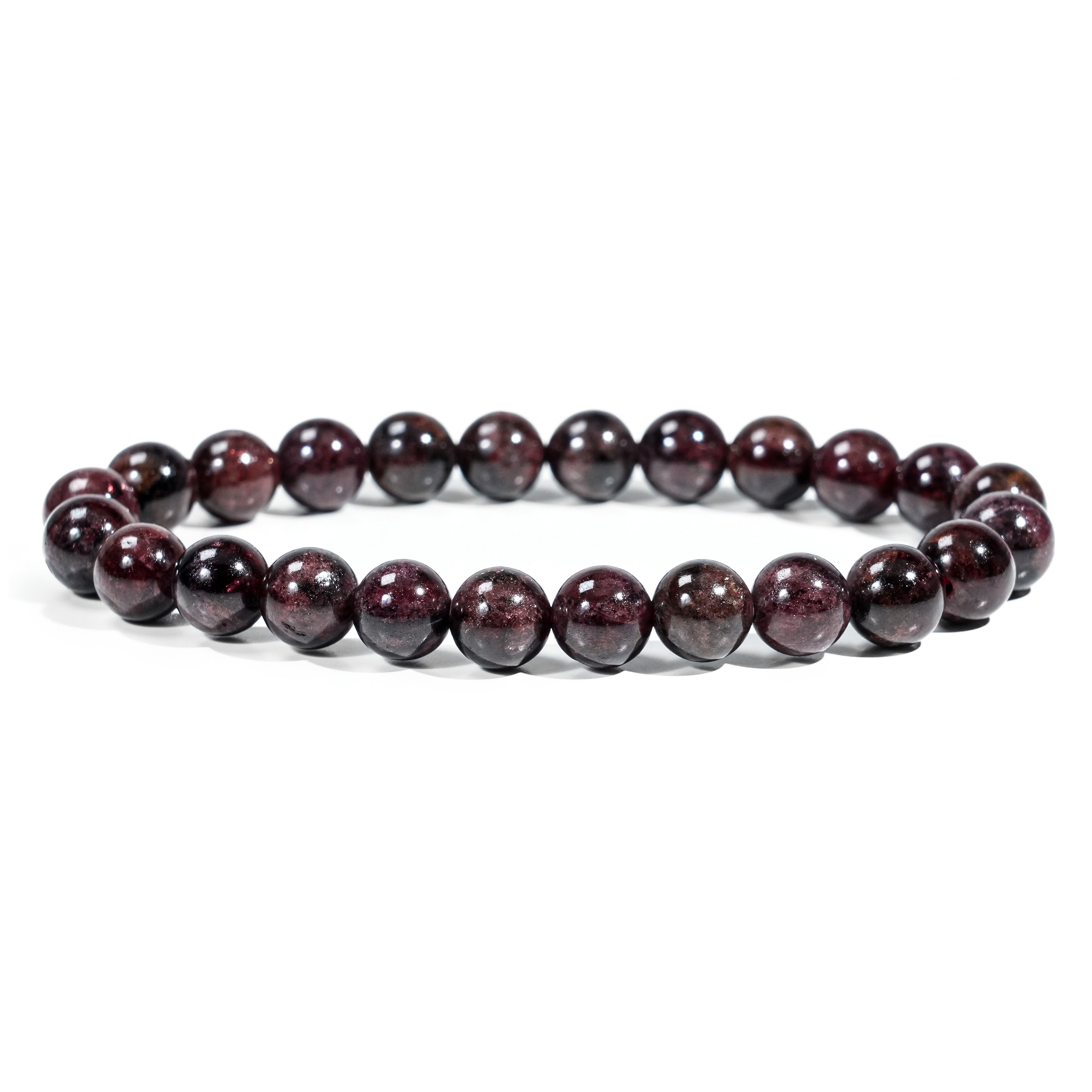 Garnet Beaded Bracelet-Helmsman Crystal