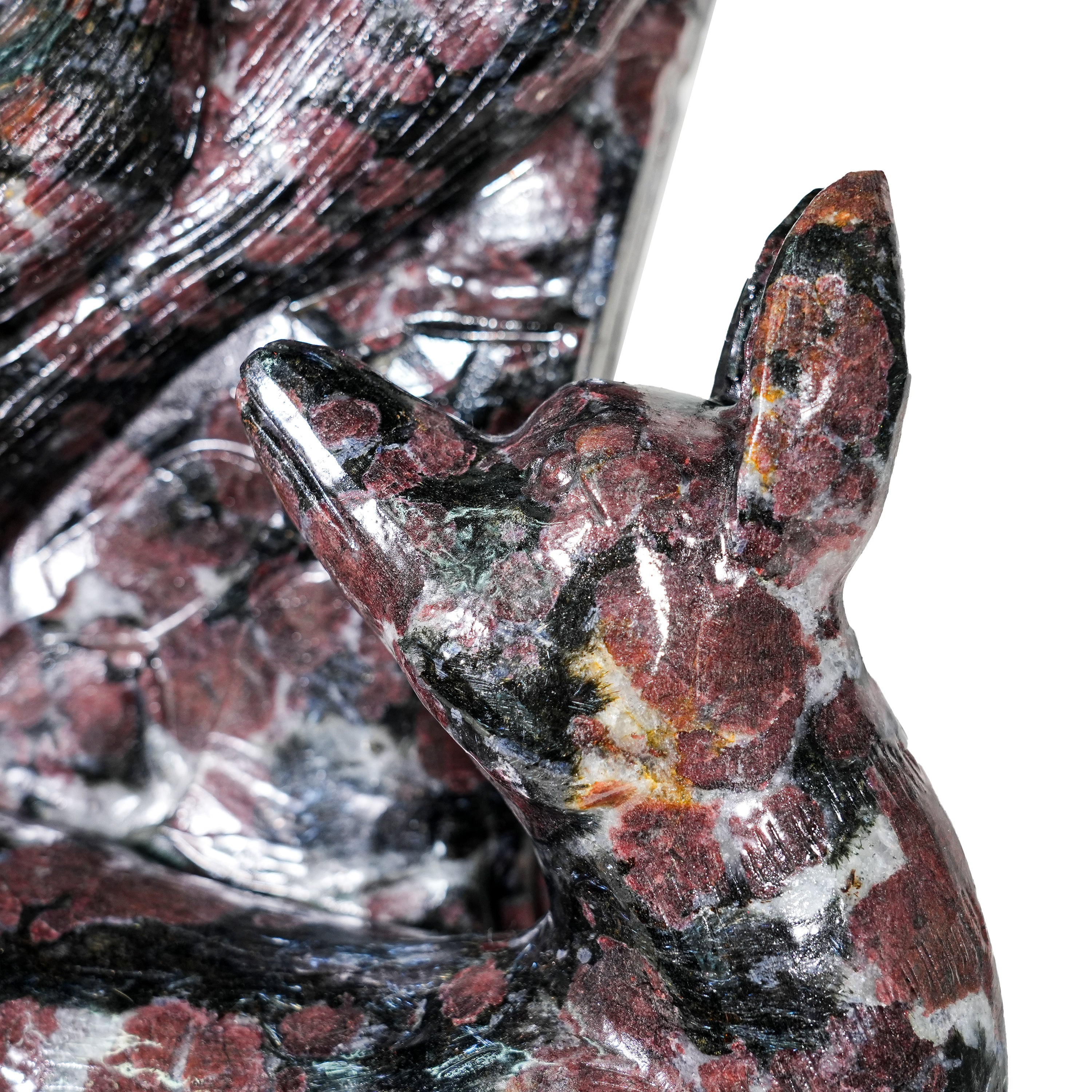 Garnet Nine-Tailed Fox-Helmsman Crystal