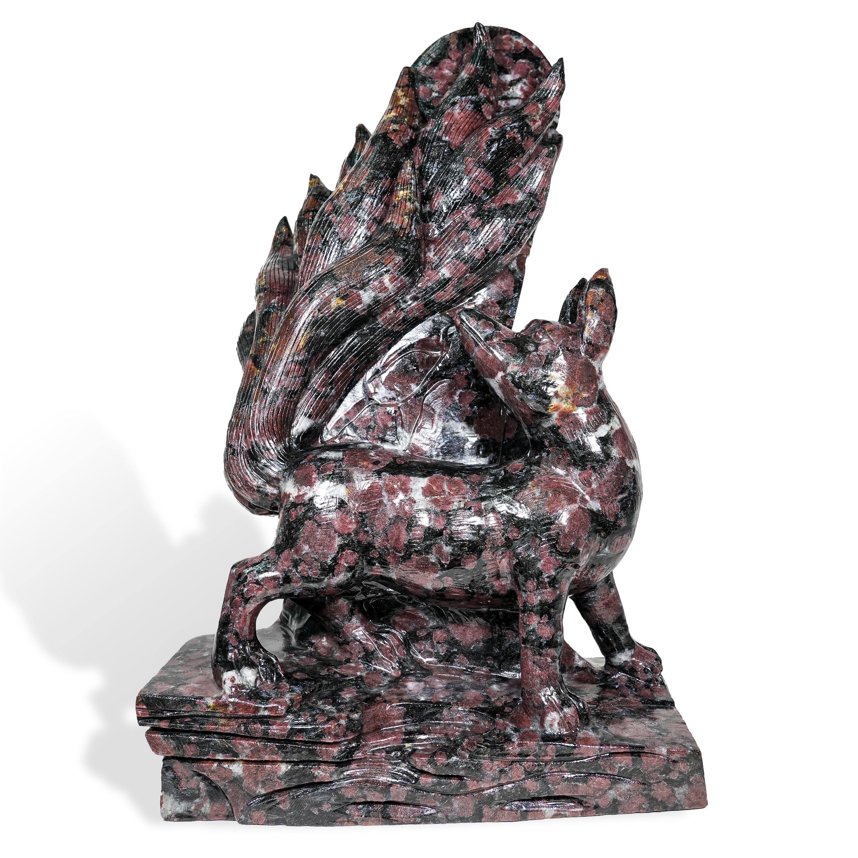 Garnet Nine-Tailed Fox-Helmsman Crystal