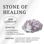 Gem Lepidolite Heart Ring-Helmsman Crystal
