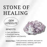 Gem Lepidolite Heart Ring-Helmsman Crystal