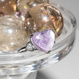 Gem Lepidolite Heart Ring-Helmsman Crystal