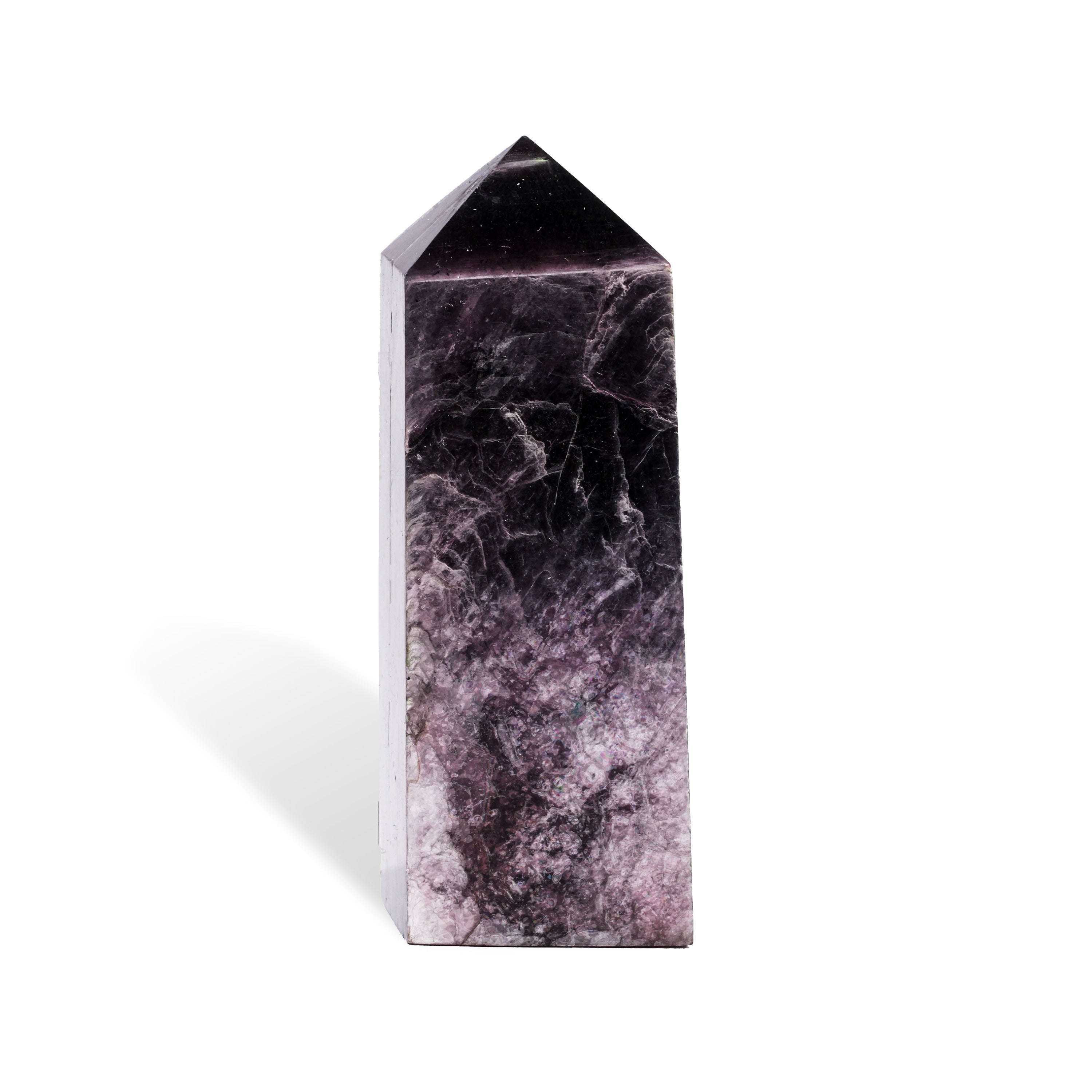 Gem Lepidolite Tower-Helmsman Crystal