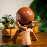 Gold Sandstone Sphere-Helmsman Crystal