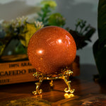 Gold Sandstone Sphere-Helmsman Crystal