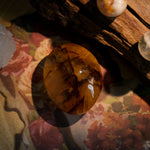 Golden Healer Quartz Palm Stone-Helmsman Crystal