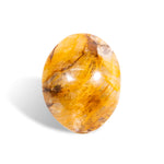 Golden Healer Quartz Palm Stone-Helmsman Crystal