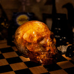 Golden Healer Quartz Skull-Helmsman Crystal