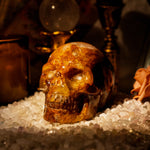 Golden Healer Quartz Skull-Helmsman Crystal