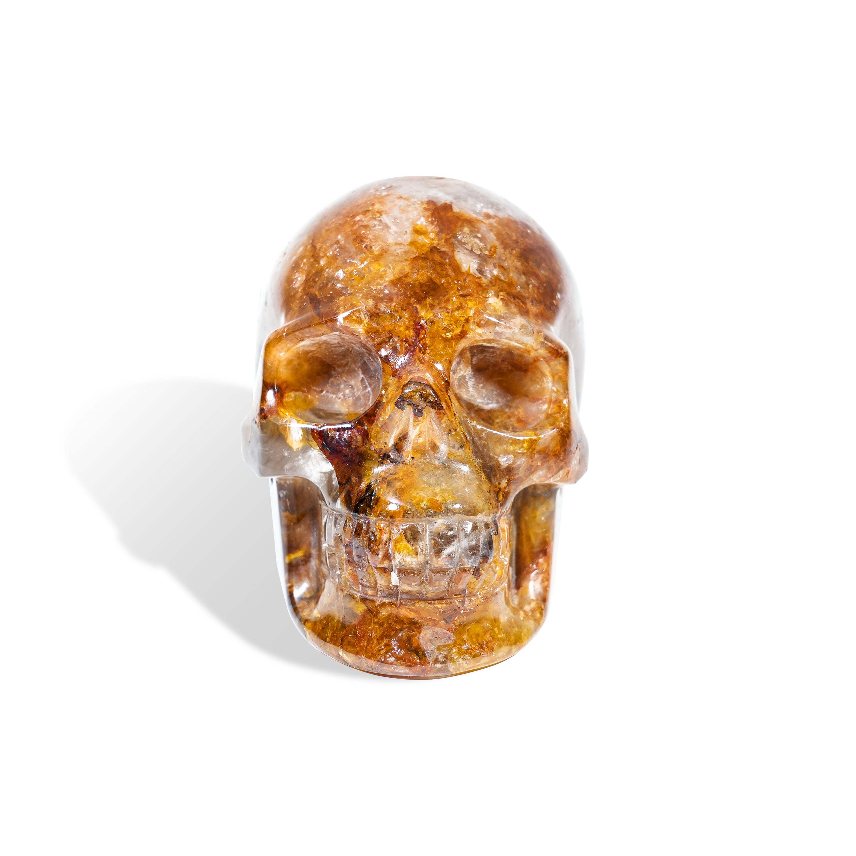 Golden Healer Quartz Skull-Helmsman Crystal