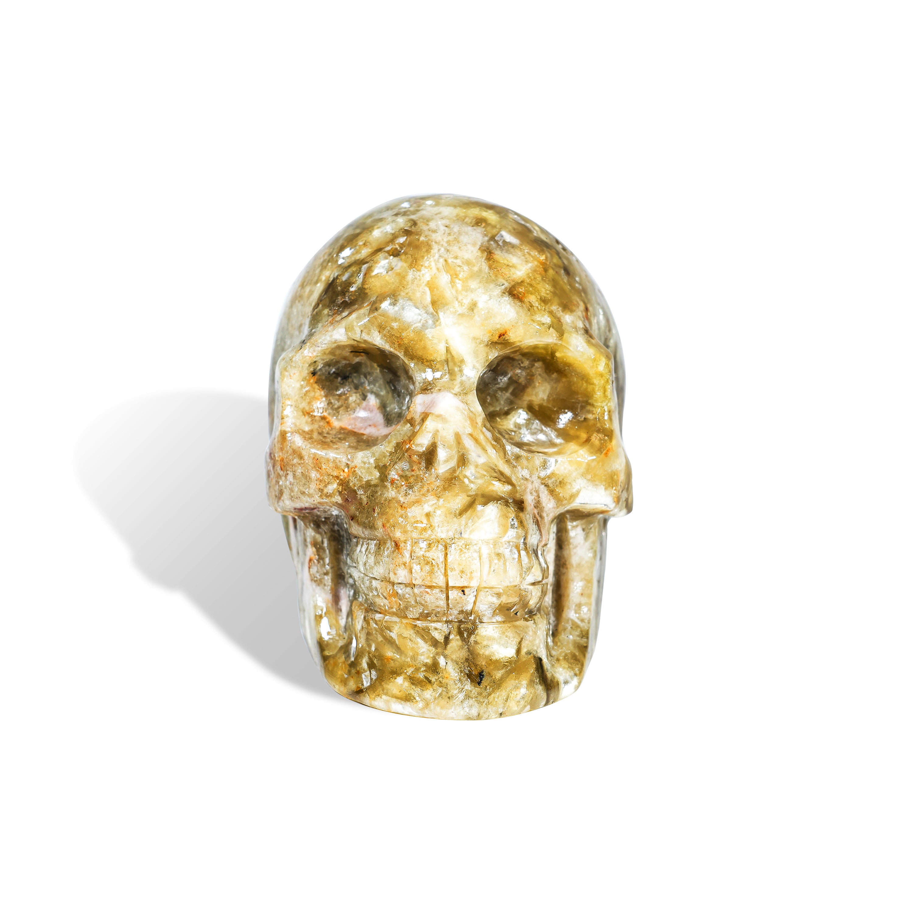 Golden Mica Skull-Helmsman Crystal