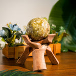Golden Mica Sphere-Helmsman Crystal