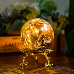 Golden Mica Sphere-Helmsman Crystal