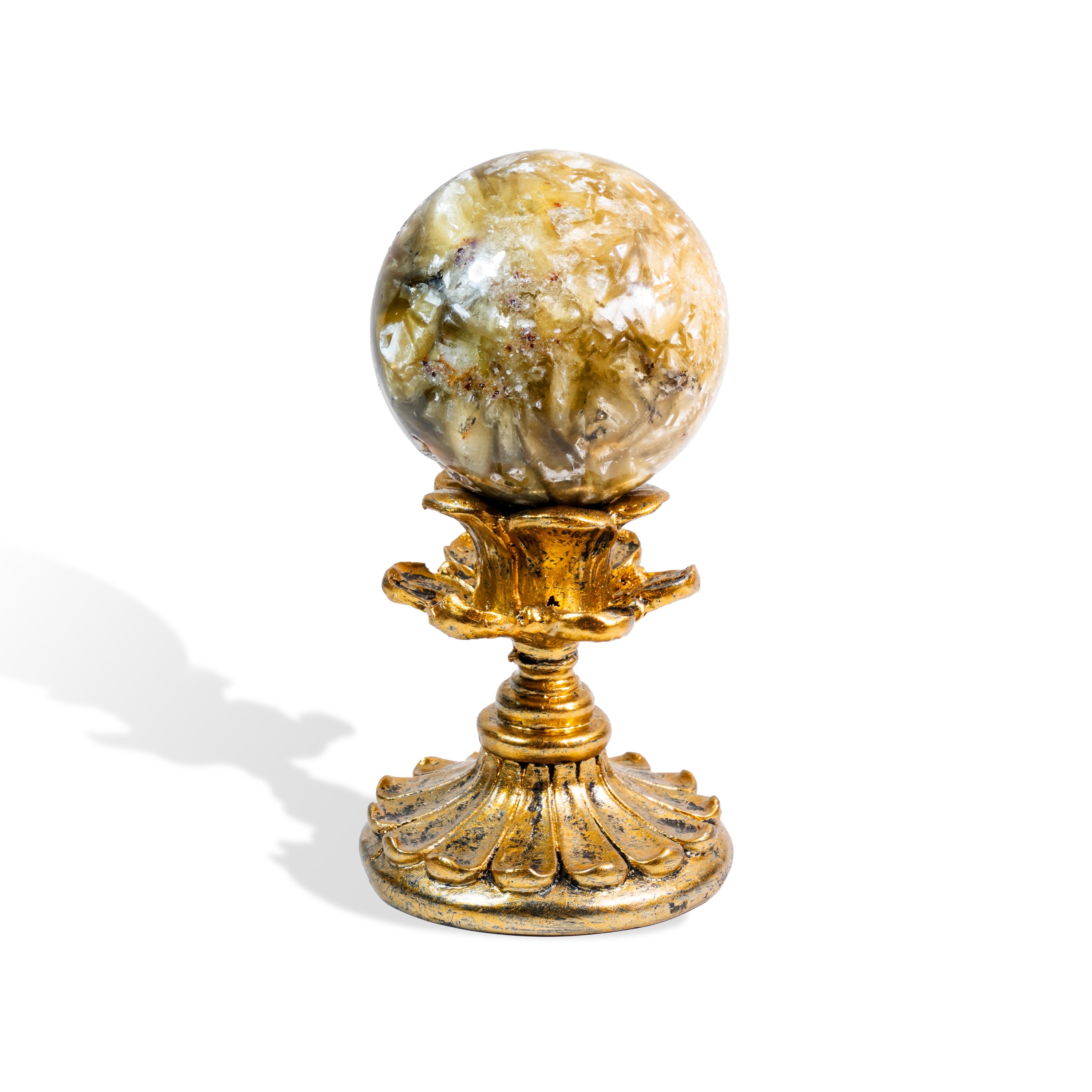 Golden Mica Sphere-Helmsman Crystal