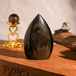 Golden Obsidian Flame Freeform-Helmsman Crystal
