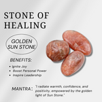 Golden Sun Stone Palm Stone-Helmsman Crystal