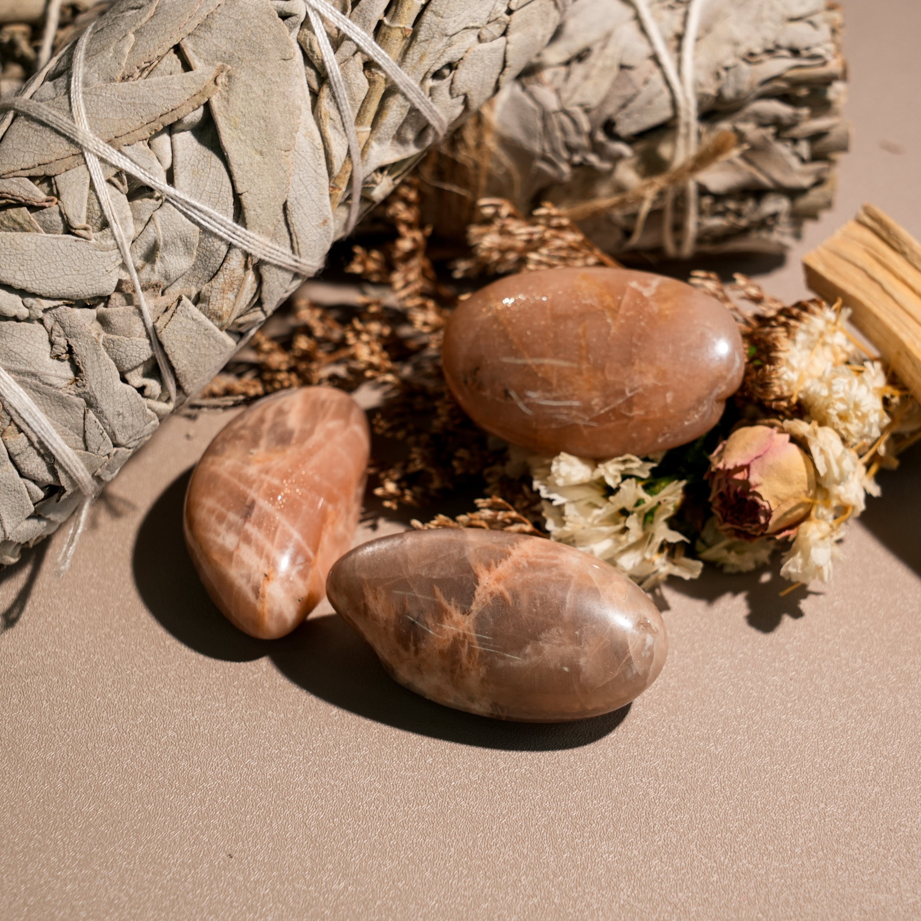 Golden Sun Stone Tumbled Stone Set-Helmsman Crystal