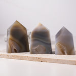 Gray Agate Tower-Helmsman Crystal