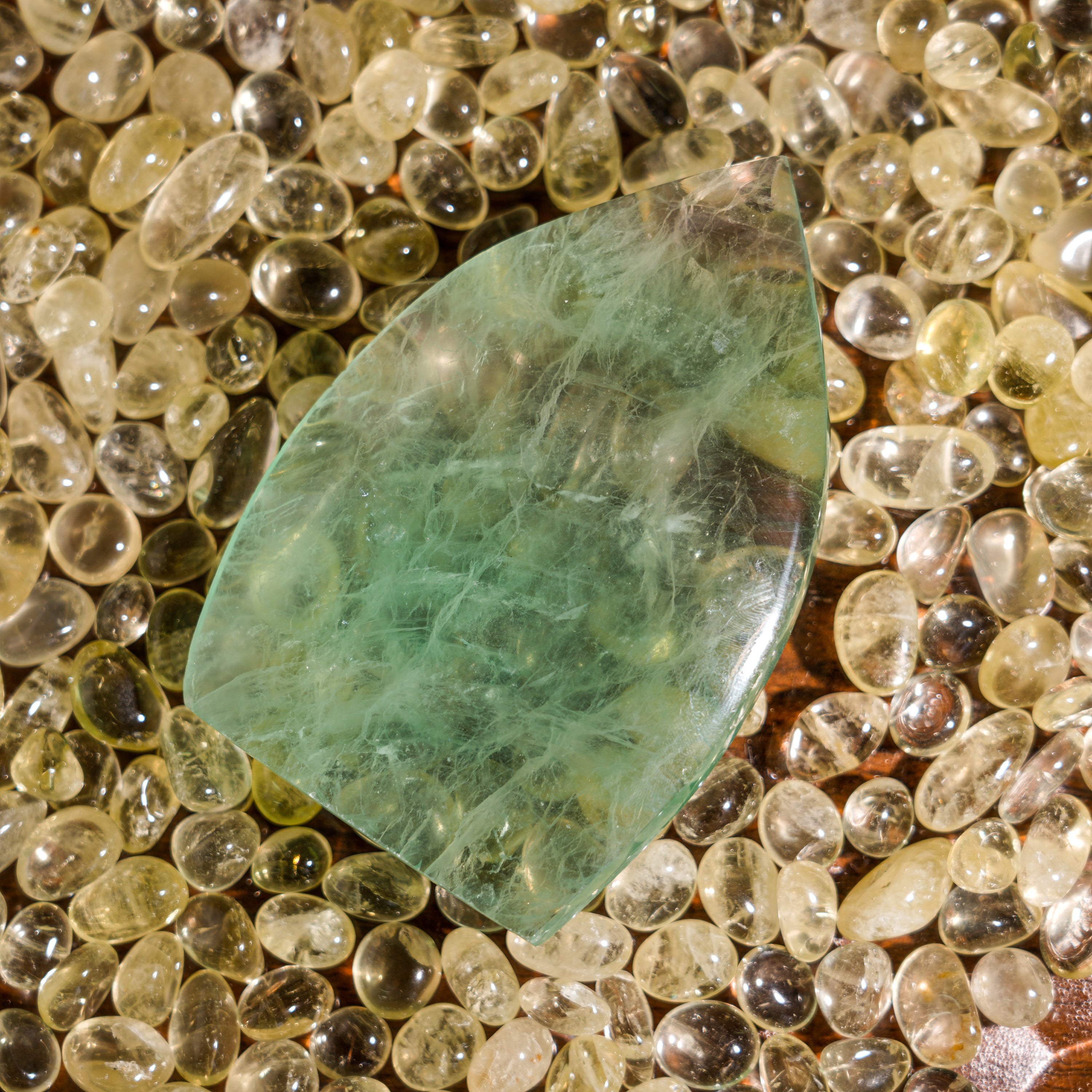 Green Fluorite Flame Freeform-Helmsman Crystal