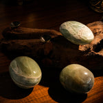 Green Moonstone Palm Stone-Helmsman Crystal