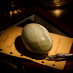 Green Moonstone Palm Stone-Helmsman Crystal