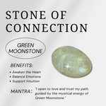 Green Moonstone Palm Stone-Helmsman Crystal