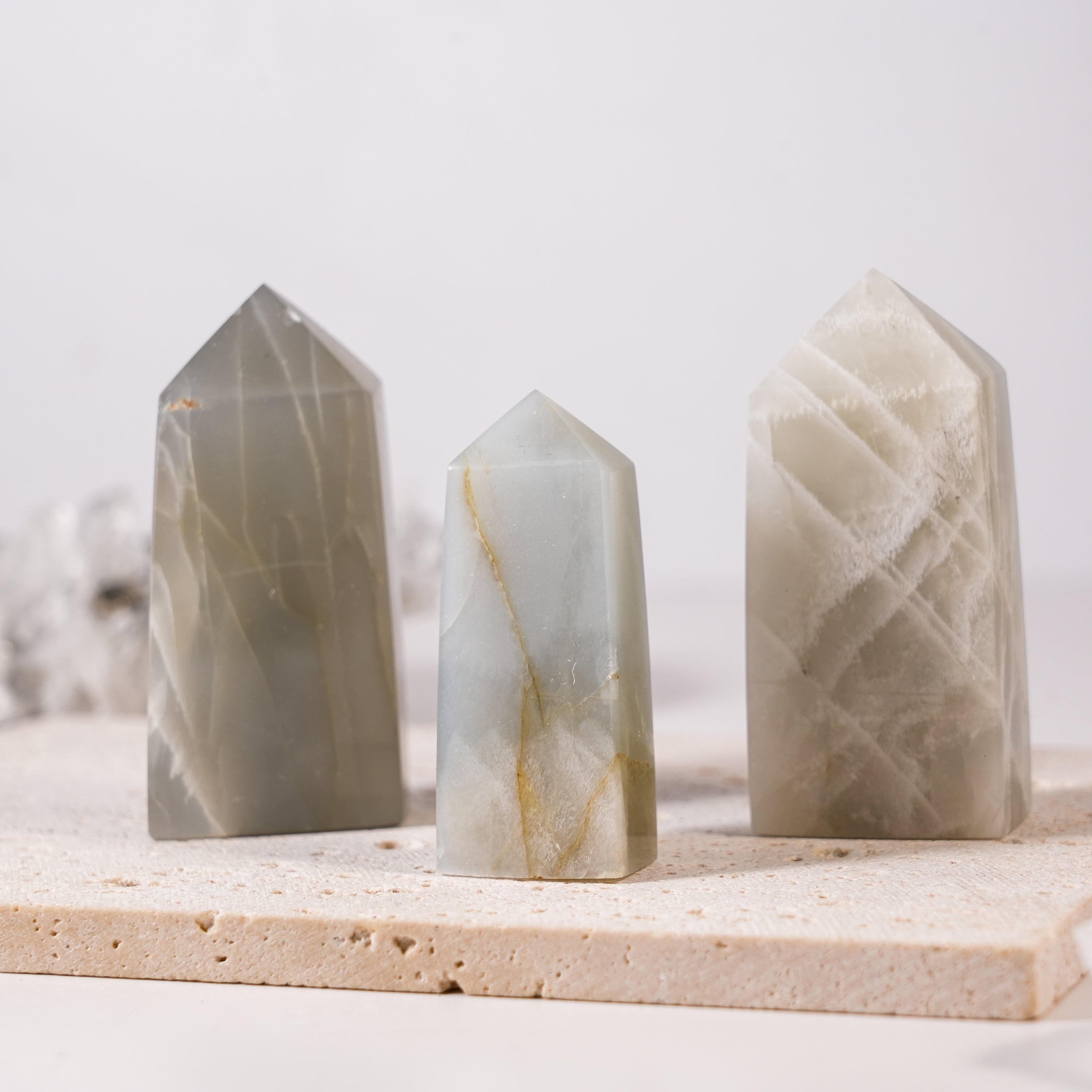 Green Moonstone Tower-Helmsman Crystal