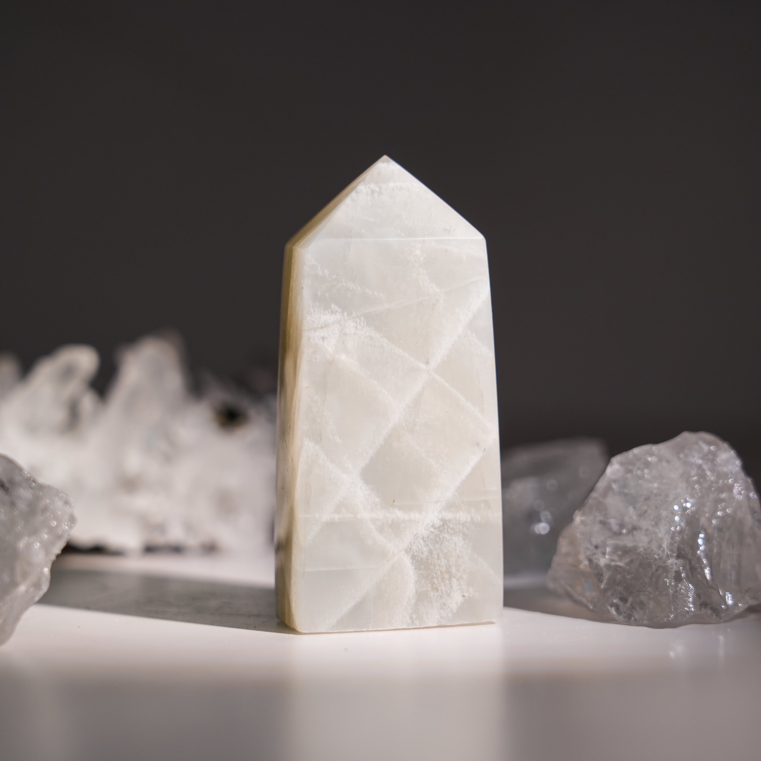 Green Moonstone Tower-Helmsman Crystal