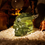 Green Phantom Quartz Skull-Helmsman Crystal