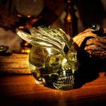 Green Phantom Quartz Skull-Helmsman Crystal