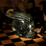 Green Phantom Quartz Skull-Helmsman Crystal