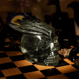 Green Phantom Quartz Skull-Helmsman Crystal