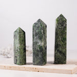 Green Seraphinite Tower-Helmsman Crystal