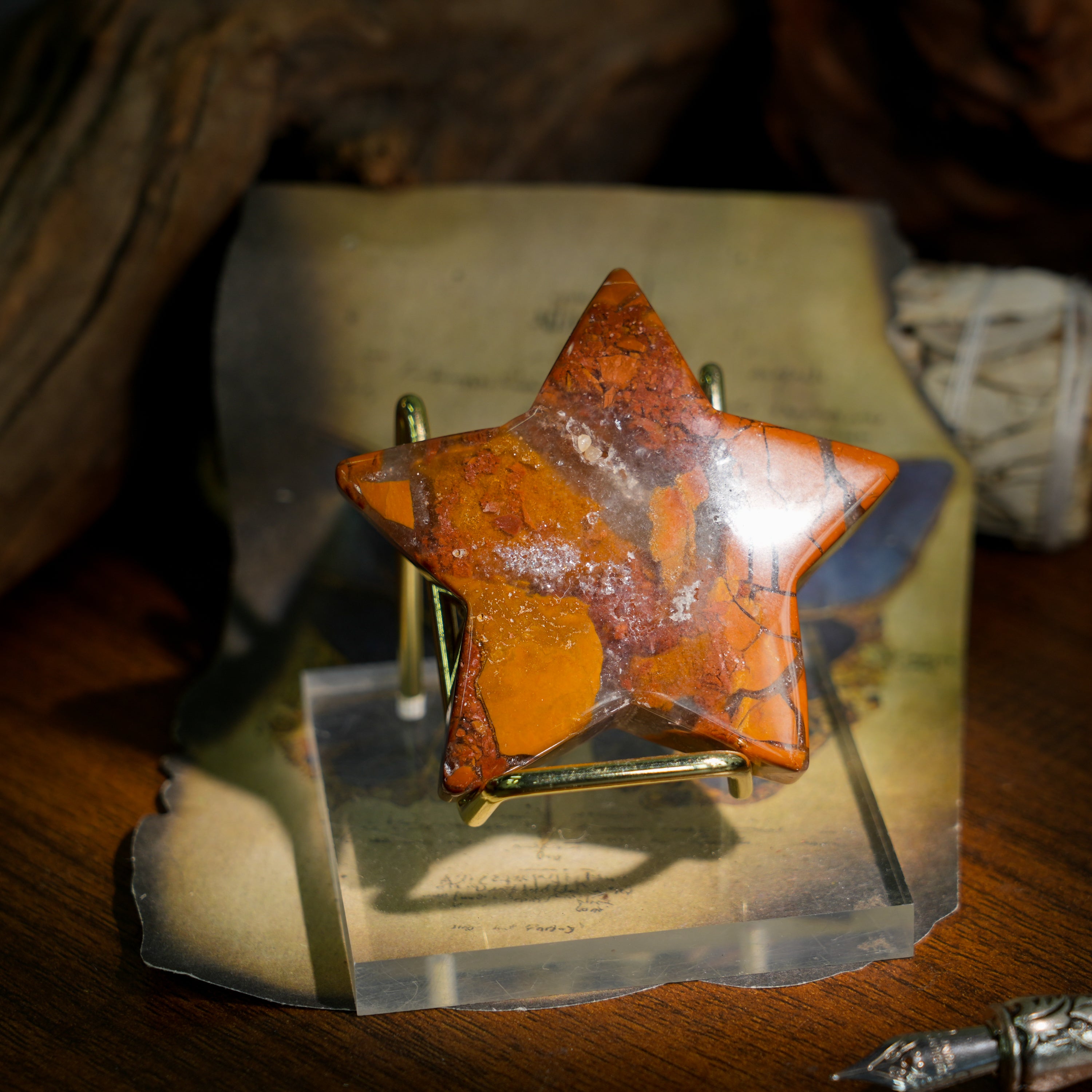 Indonesian Agate Pentagram-Helmsman Crystal