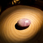 Kunzite Palm Stone-Helmsman Crystal