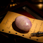 Kunzite Palm Stone-Helmsman Crystal